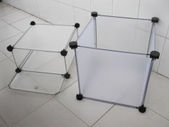 (image for) 1Set White Plastic Stackable Rack Display Organizer
