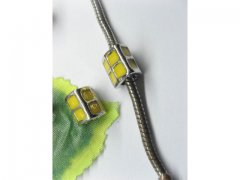 20 Alloy Yellow Enamel Thread European Beads pa-m231 20 Alloy Yellow Enamel Thread European Beads pa-m231