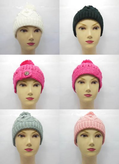 5X New Fashion Simple Caddice Crochet Hat Assorted - Click Image to Close