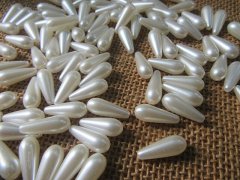 (image for) 250g (615Pcs) Ivory Teardrop Simulate Pearl Beads Loose Beads