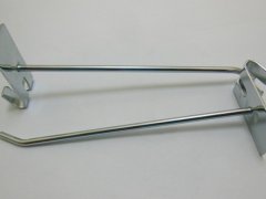 (image for) 20 Metal Slatwall Grid Peg Hooks 15cm