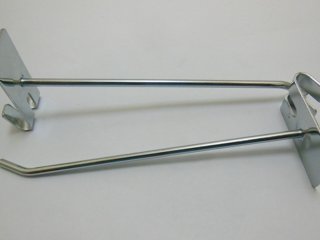 20 Metal Slatwall Grid Peg Hooks 15cm