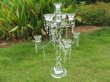 1X 9-Heads Tall Crystal Candle Holder Candelabra 60cm High (image for) 1X 9-Heads Tall Crystal Candle Holder Candelabra 60cm High