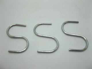 200 New Metal S-Shaped Hooks 40mm