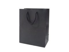 (image for) 10Pcs Thick Black Kraft Paper Gift Carry Shopping Bag 37x26x10cm