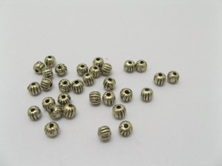 500 Copper plated plastic stripe Spacers beads