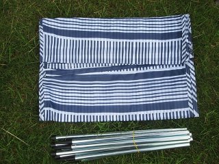 1Set New Windbreaker Blue Stripes Wind Breaker Outdoor Garden (image for) 1Set New Windbreaker Blue Stripes Wind Breaker Outdoor Garden