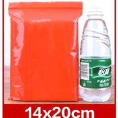 100Pcs Red Resealable Zip Lock Plastic Bag Privacy Pouch 20x14cm