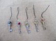 (image for) 12Pcs Alloy Zinc Mobile Phone Strap with Crown Key Dangles