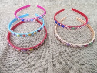 1Pc Beaded Headbands Hair Band Hair Loop 10mm Wide New