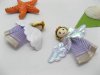 98 Purple Hand Craft Organza Angel Embellishments