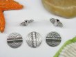(image for) 50pcs Metal Imprint Circle Beads yw-ac-mb56