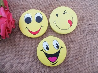 6Pcs Smile Face Double Sides Compact Make Up Cosmetic Pocket
