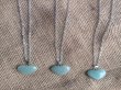 6Pcs Green Aventurine Heart Pendant Necklace Healing Jade Heart