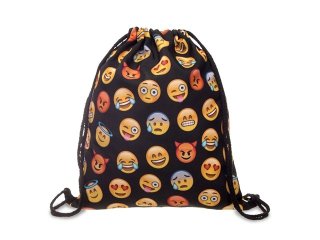 5Pcs New Emoji Drawstring Backpack Reusable Satchel Grocery Shop (image for) 5Pcs New Emoji Drawstring Backpack Reusable Satchel Grocery Shop