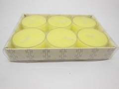 (image for) 3Sets x 6Pcs Lemon Yellow Tea light Candle with Holder