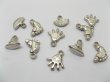 (image for) 500 Silver Plated Plastic Jewelry Pendants