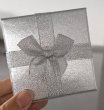 10Pcs Shiny Silver Ring Necklace Earring Boxes w/Bow 85x85mm Jewelry Gift Box (image for) 10Pcs Shiny Silver Ring Necklace Earring Boxes w/Bow 85x85mm Jewelry Gift Box