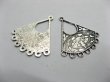 (image for) 100 Metal Fan Earring Connector Finding ac-pe237
