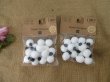 6Packs x 15Pcs Black White Pom Poms Ball DIY Craft Decorations (image for) 6Packs x 15Pcs Black White Pom Poms Ball DIY Craft Decorations