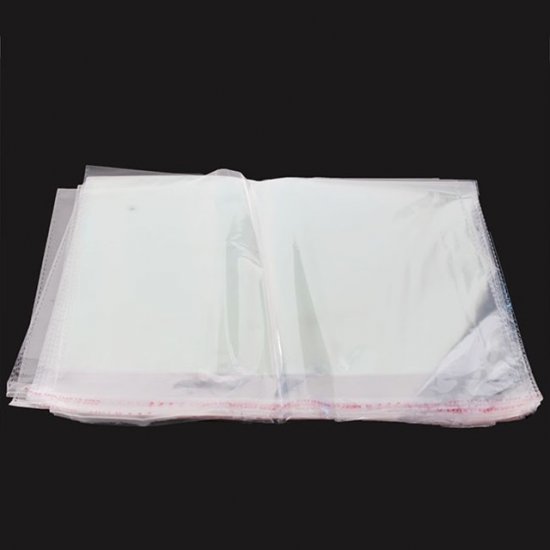 200 Clear Self-Adhesive Seal plastic bags pb94 - Click Image to Close