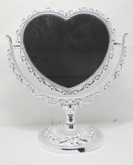 1X New Pedestal Heart Makeup Mirror Double Sided
