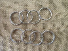 (image for) 260Pcs Nickel Plated Split Ring Split Key Chain Rings 2.5cm
