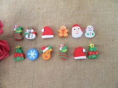 (image for) 6Packs x 6Pcs Christmas Designed Erasers Stationery