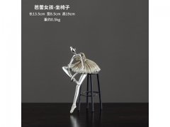 1Pc Sitting Ballet Girl Sculpture Figurine Creative Home Decor