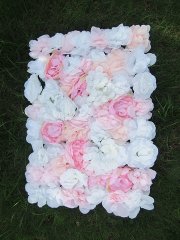 1Pc Pink White Peony Flower Backdrop Wall Panel Wedding Party