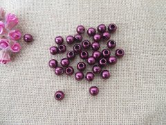 (image for) 250g (400Pcs) Red Wine Simulate Pearl Beads Barrel Pony Beads