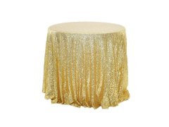 (image for) 1Pc Golden Sequin Table Cloth Cover Backdrop Wedding Party 120x240cm