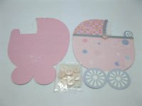 1Pack X 30Sets Carriage Baby Shower Invitation W/ Envelope