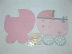 (image for) 1Pack X 30Sets Carriage Baby Shower Invitation W/ Envelope