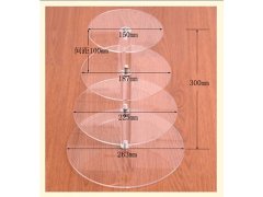 (image for) 1Set 4-Tier Acrylic Round Cupcake Stand Wedding Party Event