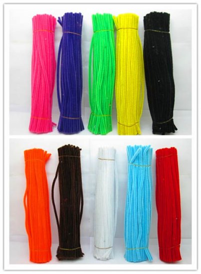 1000 Chenille Stems Craft Pipecleaners 30cm Long mixed color - Click Image to Close