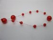 1Roll X 60Meter Red Beaded Garland for Wedding Craft Dia.10mm (image for) 1Roll X 60Meter Red Beaded Garland for Wedding Craft Dia.10mm