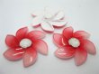 (image for) 20Pcs Red Flower Hairclip Jewelry Finding Beads 6cm