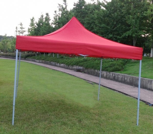 1X Red 3X3M Normal Duty Instant Folding Gazebo Marquee - Click Image to Close