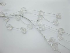 (image for) 4Pcs Clear Acrylic Beaded Floral Beaded Garland Branch