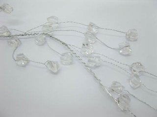 4Pcs Clear Acrylic Beaded Floral Beaded Garland Branch