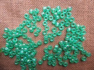500g Transparent Green Barrel Pony Beads Loose Bead 8mm (image for) 500g Transparent Green Barrel Pony Beads Loose Bead 8mm