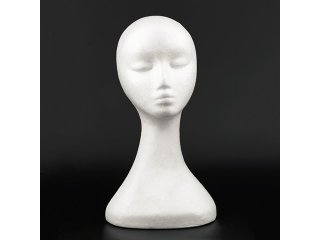 1Pc New White Female Foam Mannequin Head 38.5cm High