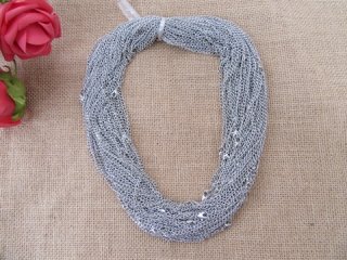 60 Strands 60cm Metal Cable Link Finished Necklace Chains
