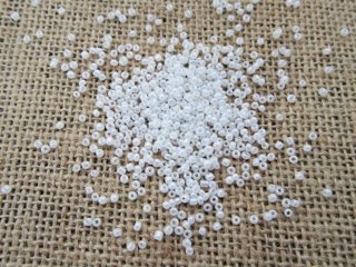 1Bag X 43000Pcs Opaque Glass Seed Beads 2mm Pearl White