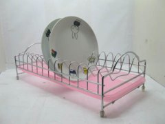 (image for) 1Pc Dish Rack Plate Drainer Stand Hold 12 Plates