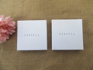 12 White Necklace Ring Earring Jewelry Boxes Gift Box 9x9x2cm