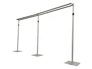 1Set Aluminium 2 Layer Backdrop Stand Background Support 6x3m