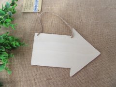 (image for) 6Pcs Plain Craft DIY Personalized Wood Hanging Decor Assorted