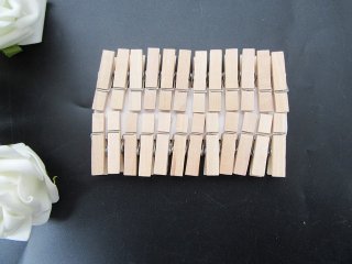 (image for) 4Pkts X 24Pcs Wooden Photo Paper Clip Craft Scrapbooking